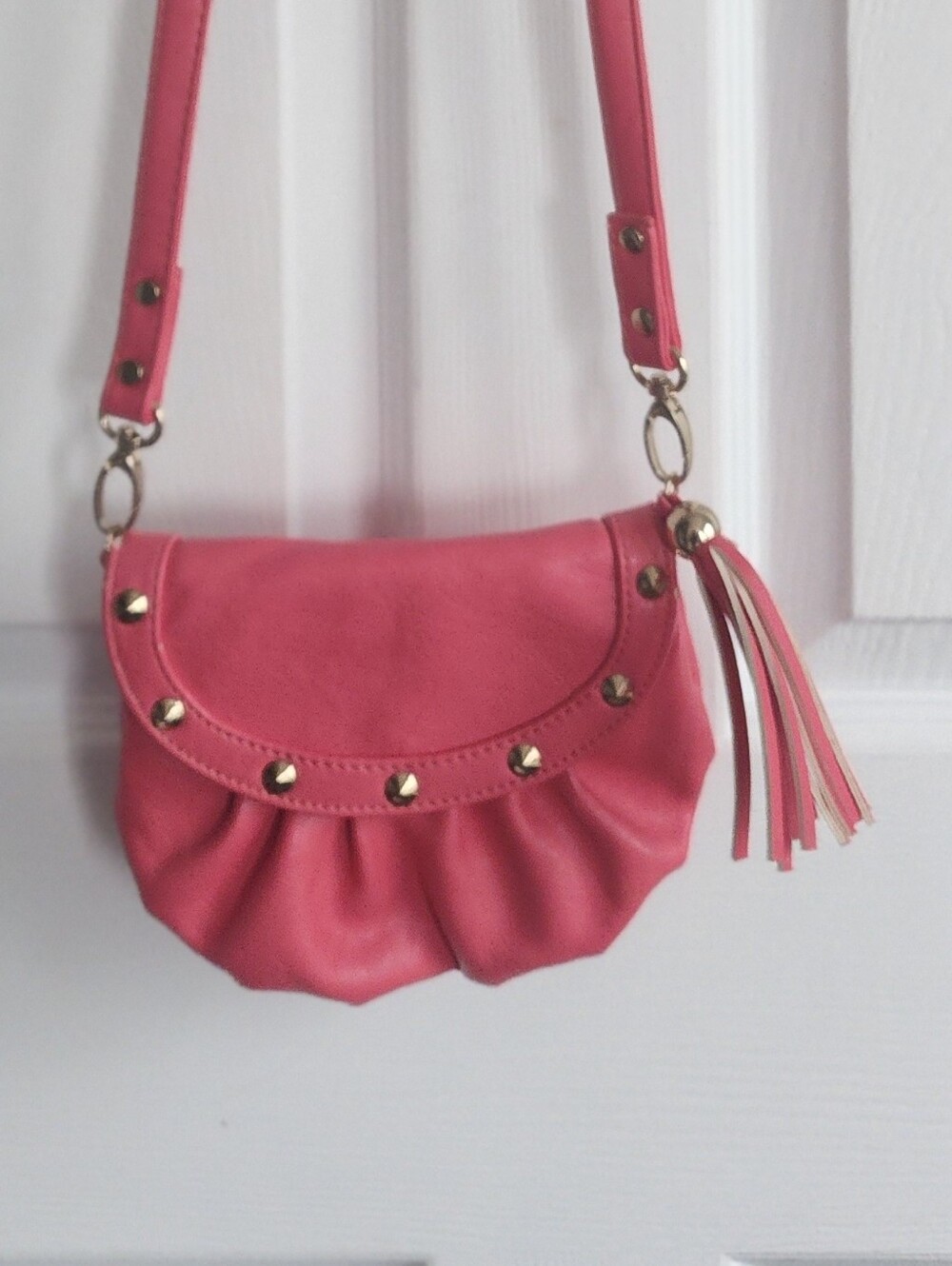 Call It Spring Bright Color Women’s Pink Tassel Crossbody Bag